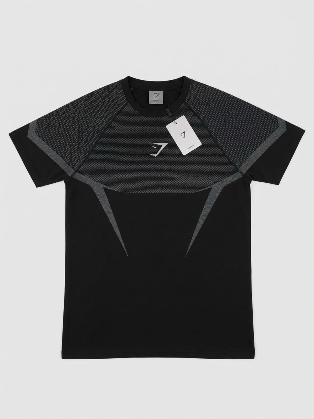 NWT Gymshark Onyx V1 Seamless T-Shirt Black Grey - Medium